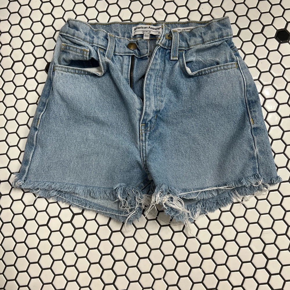 American apparel high waist Jean short size 25